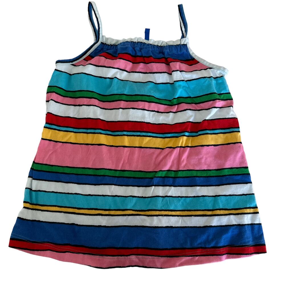 Hanna Andersson Rainbow Stripe Tie Front Tank Size 5